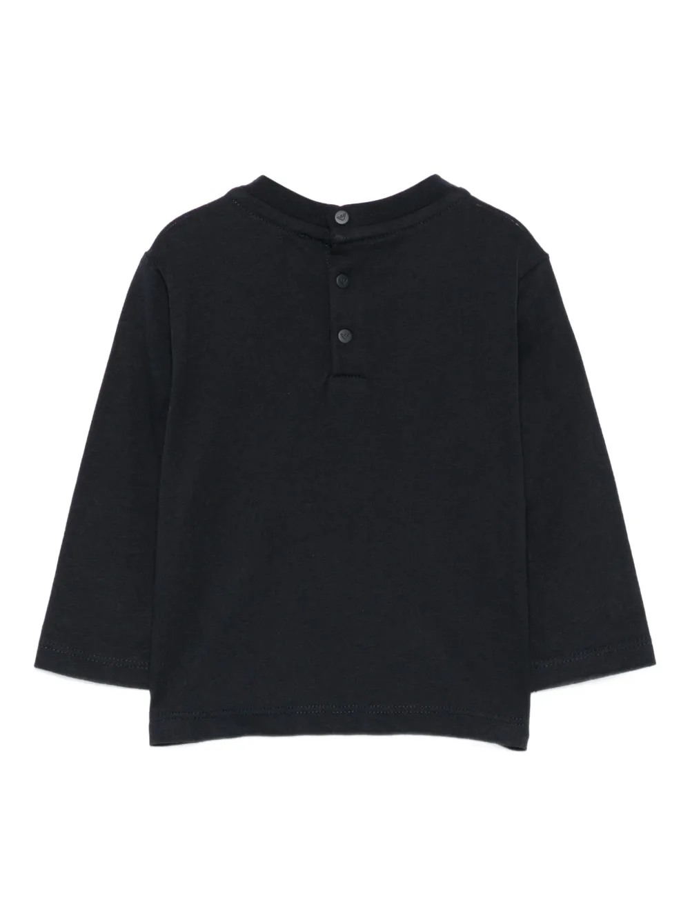 Emporio Armani Kids logo-print long-sleeve t-shirt Blauw