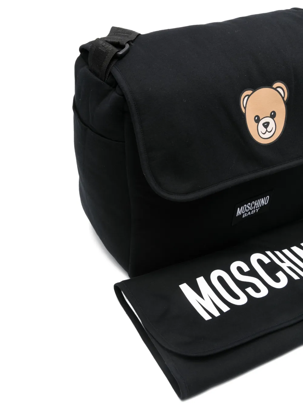 Moschino Kids Teddy Bear-print changing bag Zwart