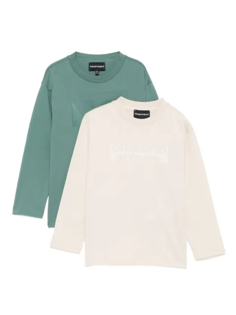 Emporio Armani Kids logo-print long-sleeve t-shirt (pack of two)