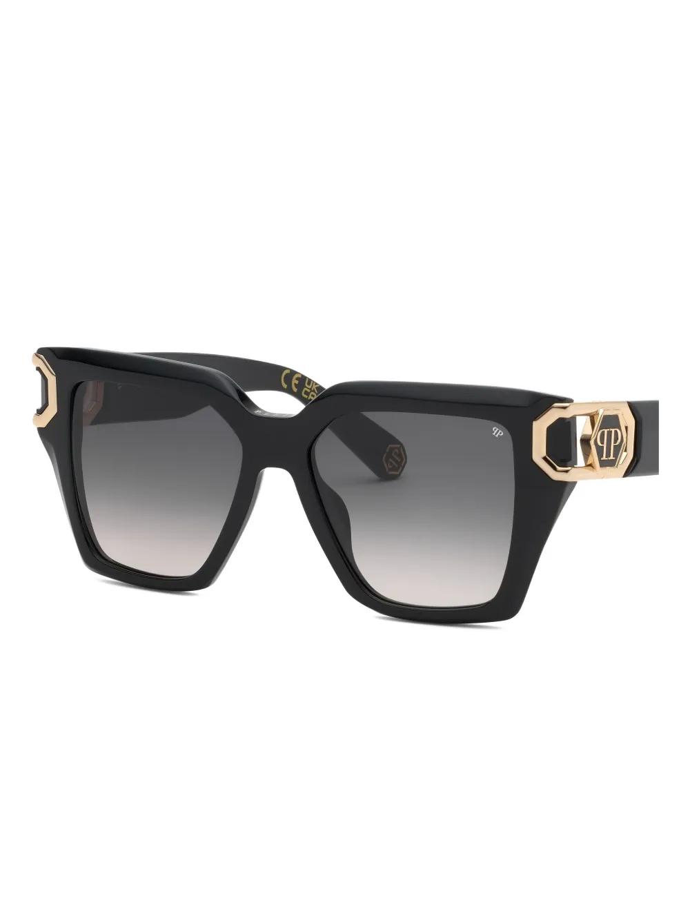 Philipp Plein Eyewear Occhiali da sole con placca logo - Nero
