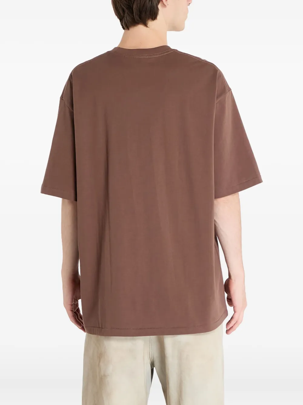 A BATHING APE houndstooth-logo T-shirt Bruin