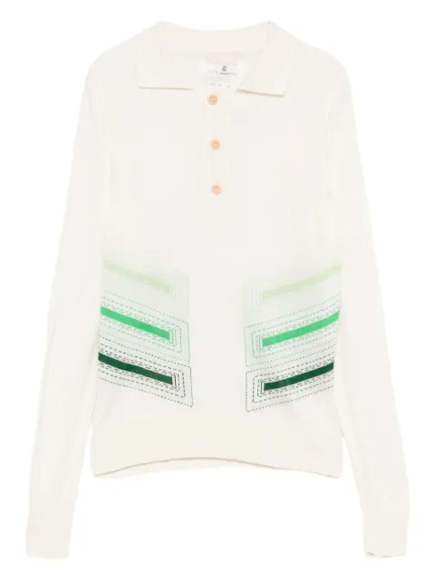 Versace Pre-Owned 2001 geometric-embroidery polo shirt