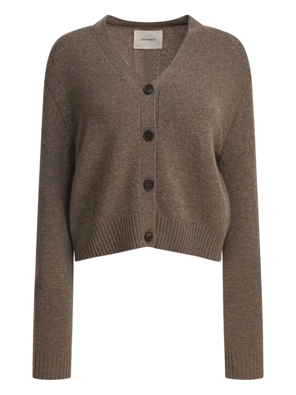 Lisa Yang Button-front Cashmere Cardigan In Brown