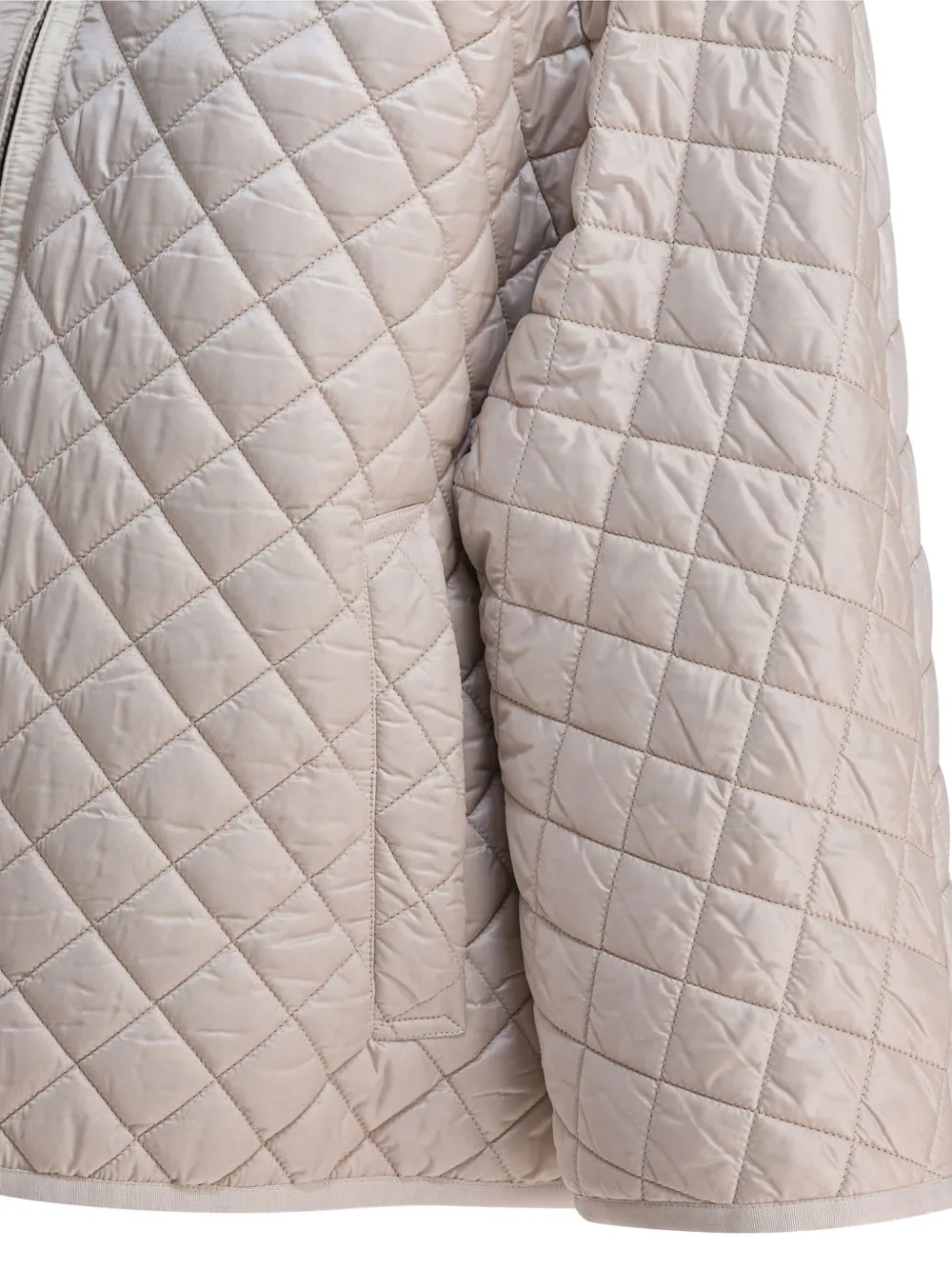 Max Mara Delfina gewatteerd jack met rits Beige