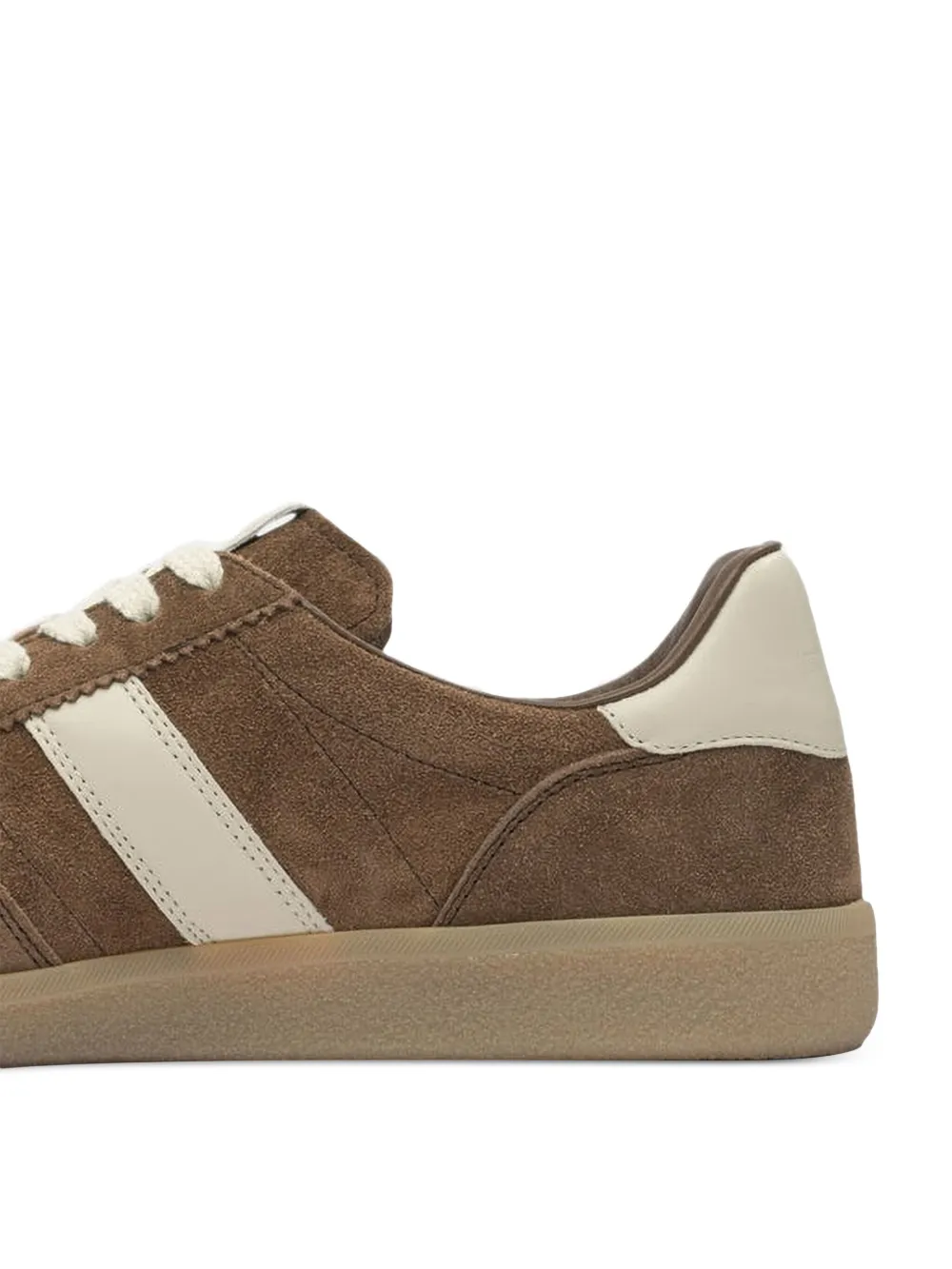 TOM FORD suede leather striped low-top sneakers Brown