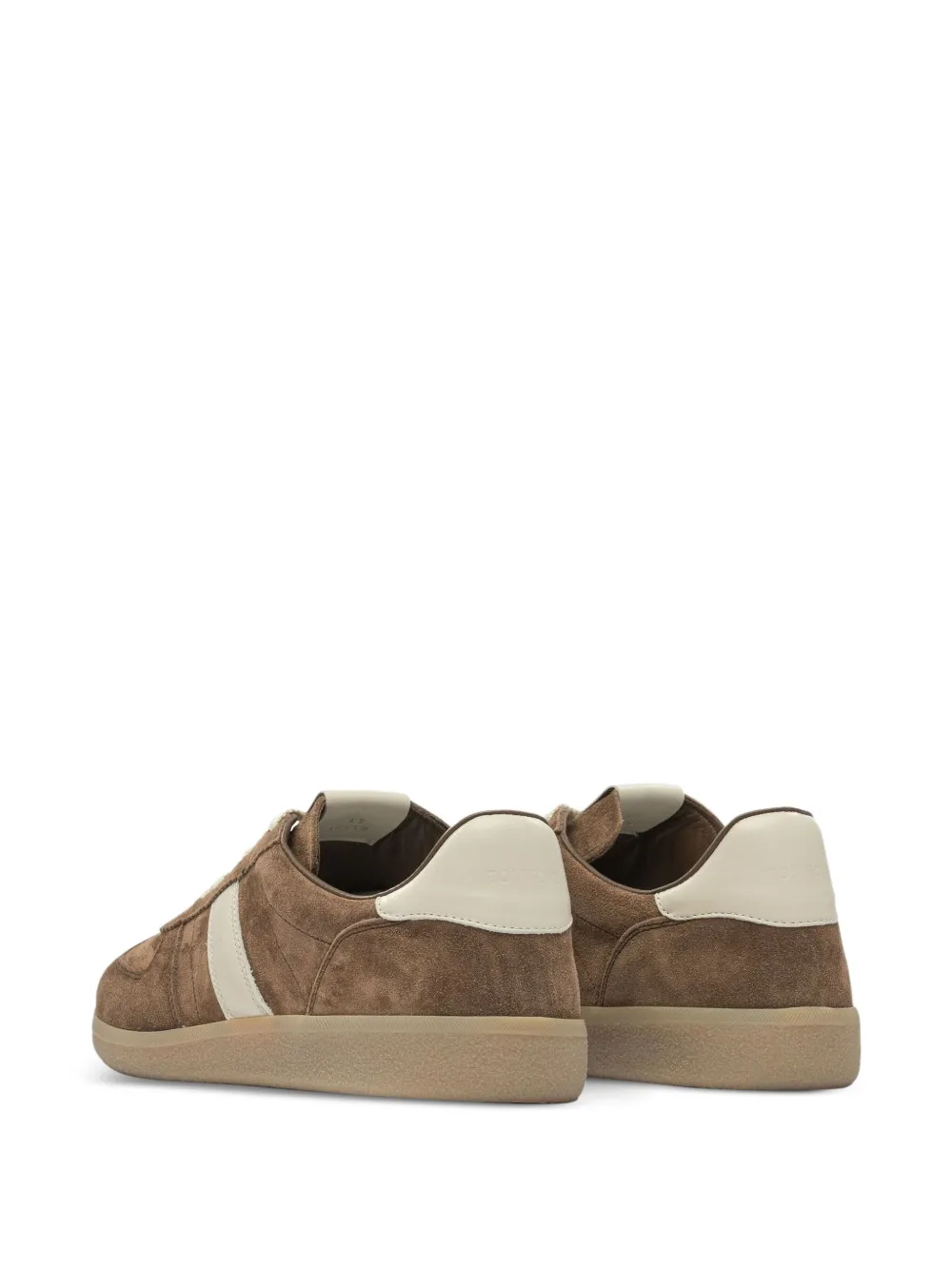TOM FORD suede leather striped low-top sneakers Brown