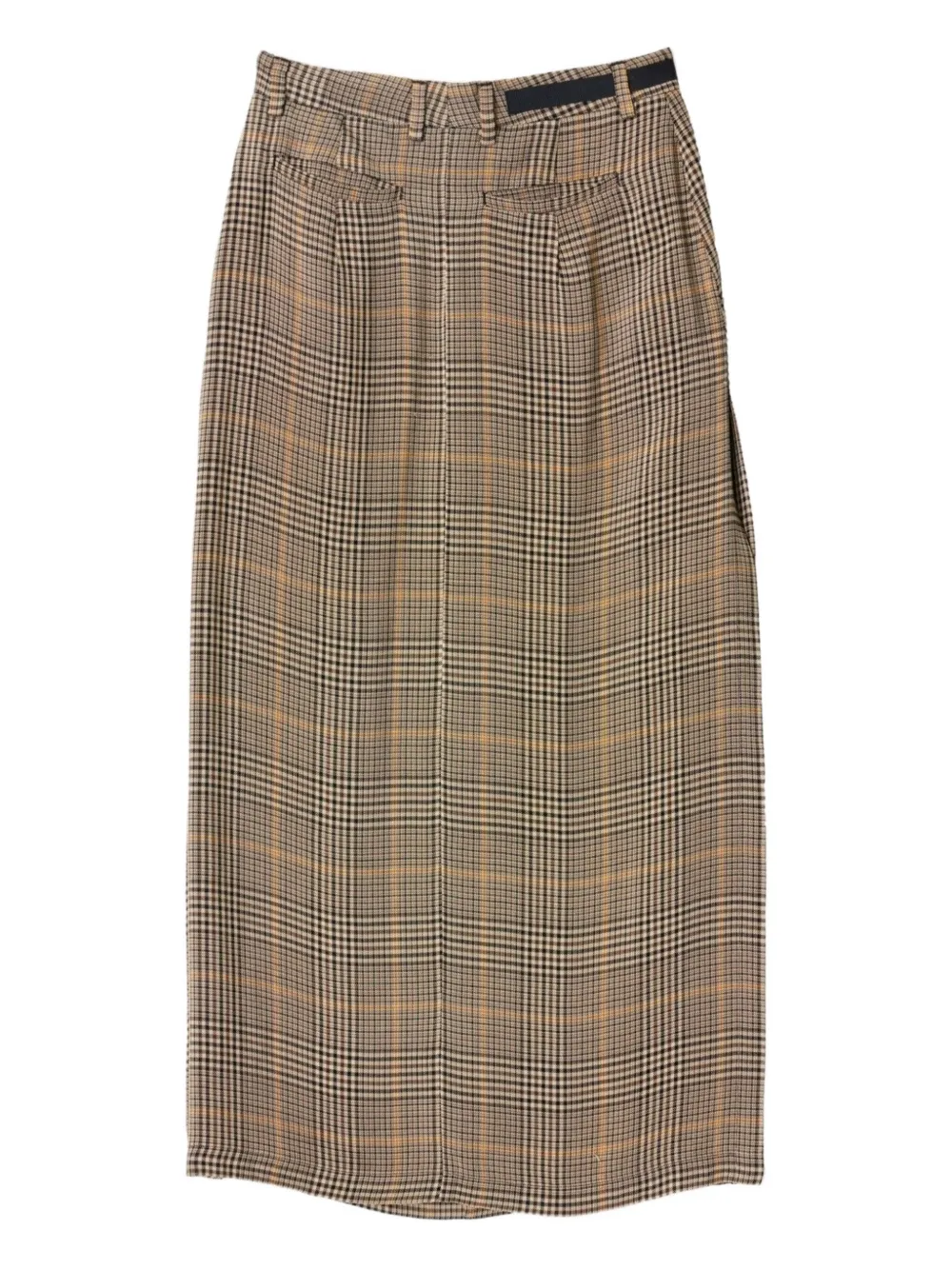 Adnym Troy geruite midi-rok met ceintuur - CHECK