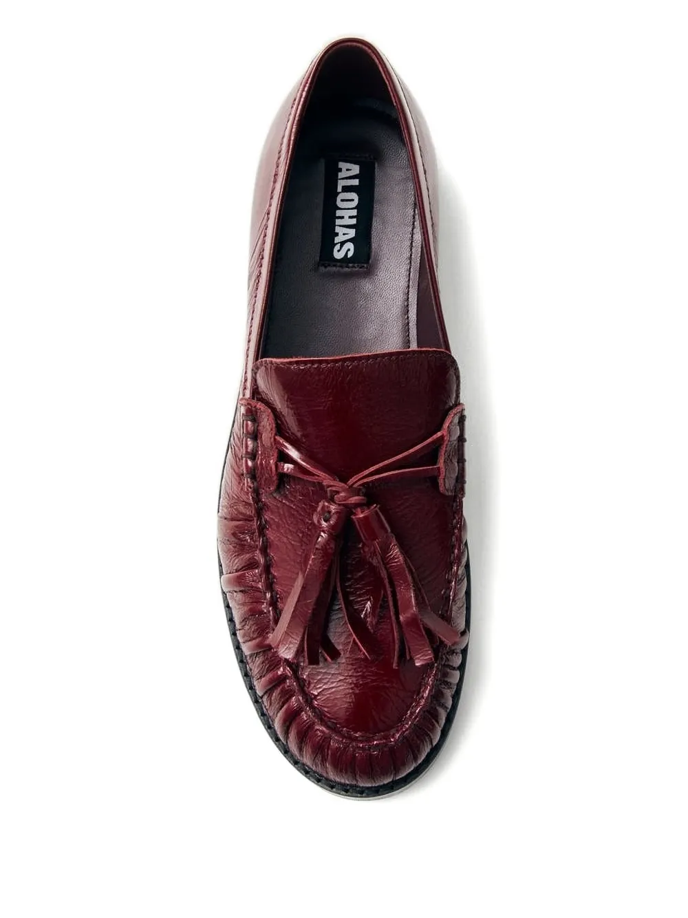 ALOHAS tasselled leather loafers Red
