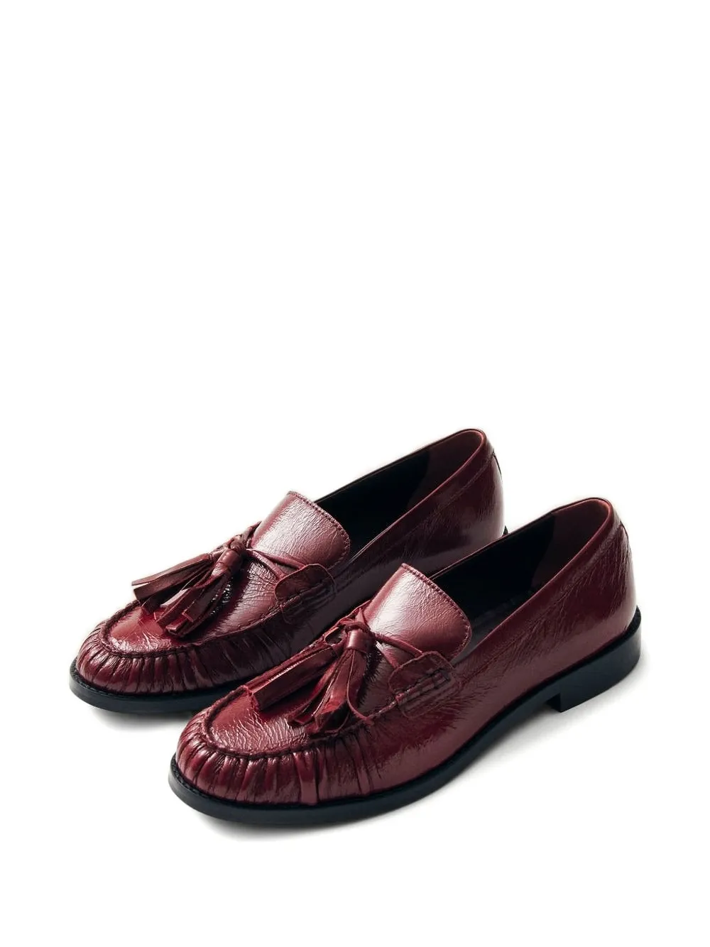ALOHAS tasselled leather loafers Red