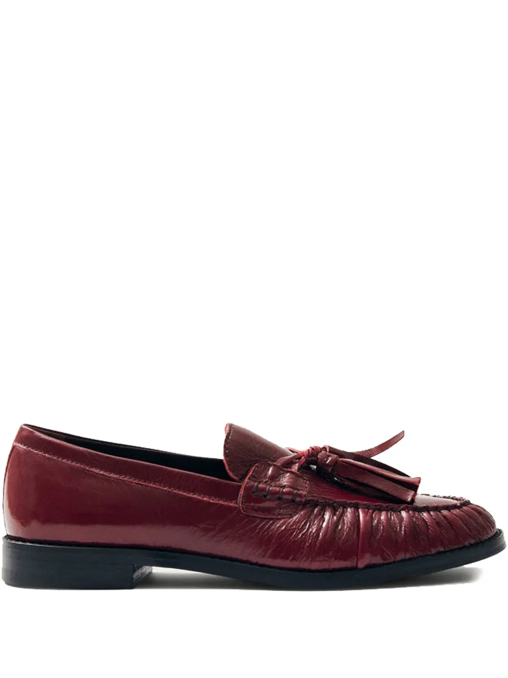 ALOHAS tasselled leather loafers Red
