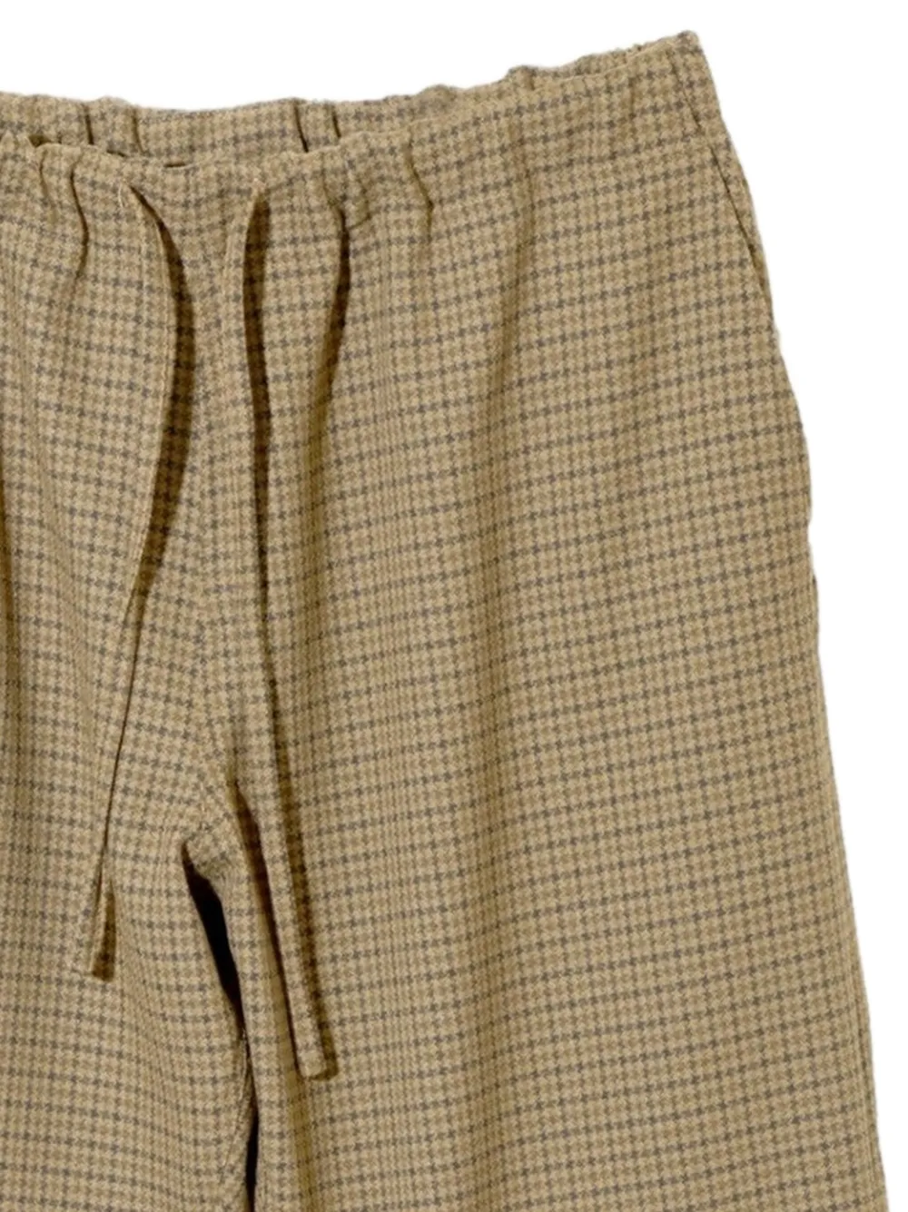 SOUTH2 WEST8 Broek met trekkoord en pied-de-poule print - Beige