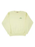 Bisous Skateboards embroidered crew-neck sweatshirt - Yellow