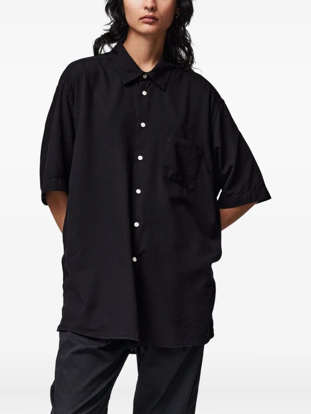 Adnym Pocket Button Shirt In Black