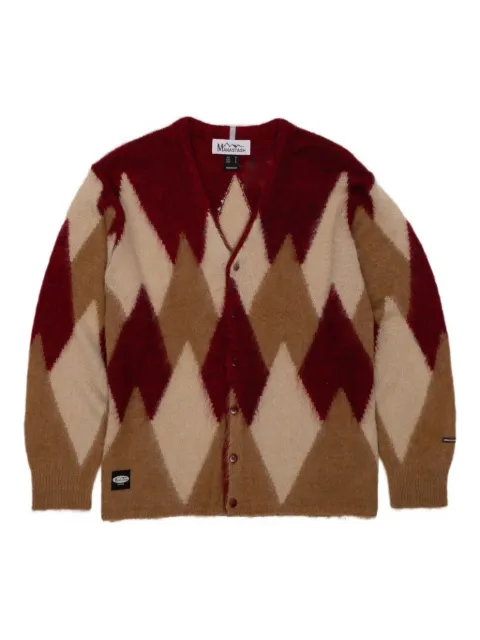 MANASTASH diamond-pattern cardigan
