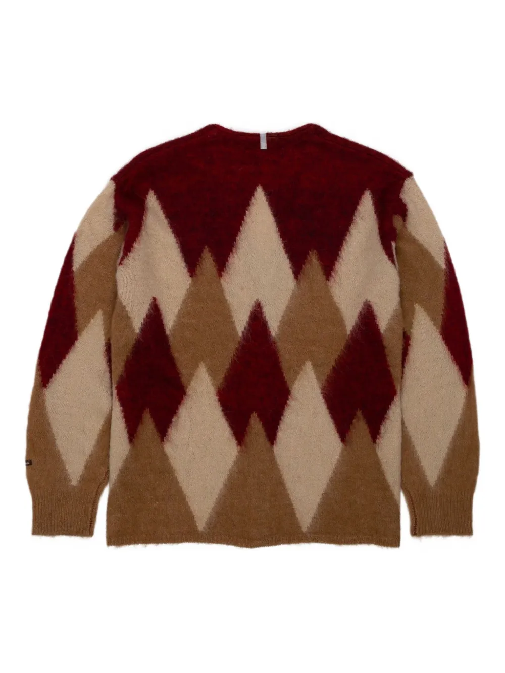 MANASTASH diamond-pattern cardigan Bruin