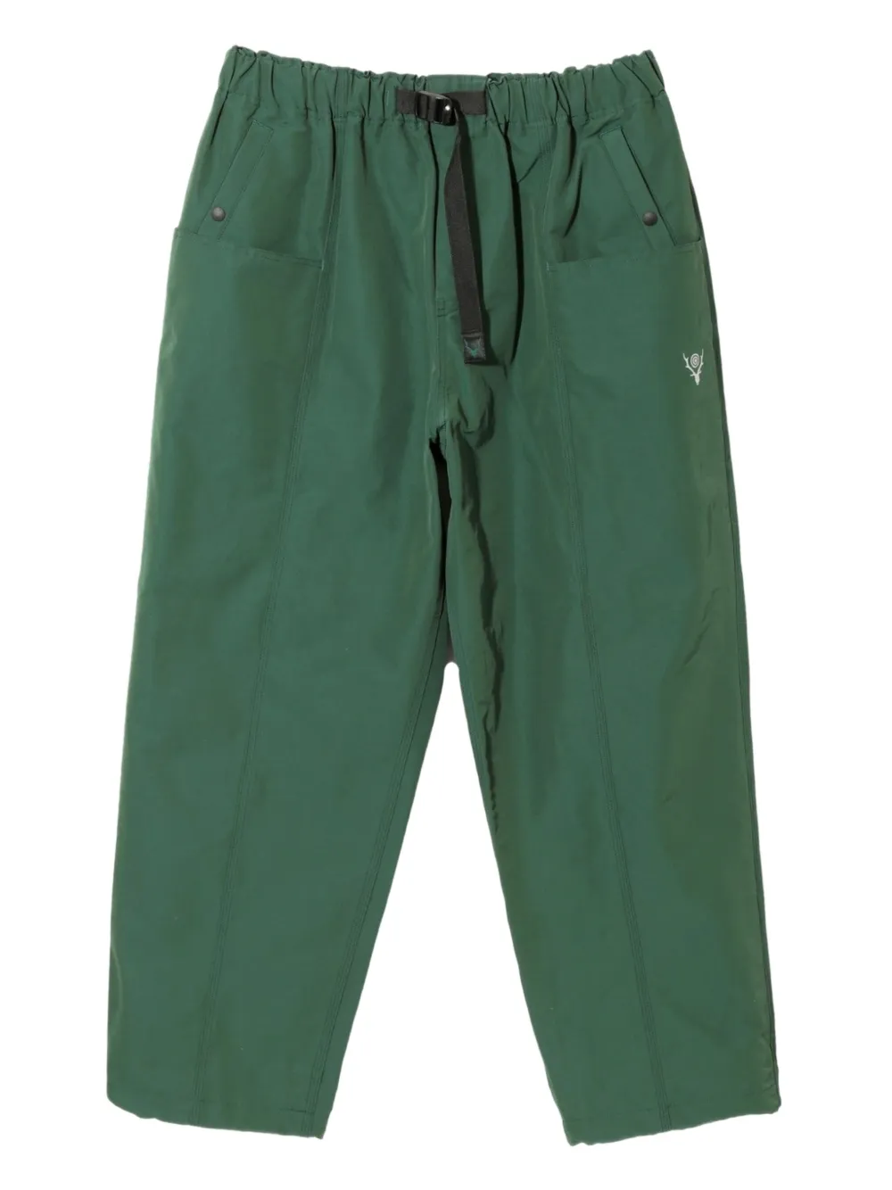 belted grosgrain trousers