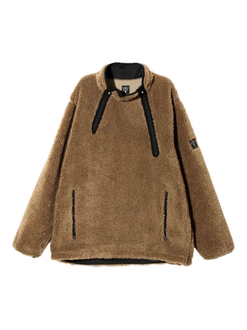 SOUTH2 WEST8 double-zip fleece jacket - ブラウン SOUTH2 WEST8 double-zip fleece jacket - ブラウン
