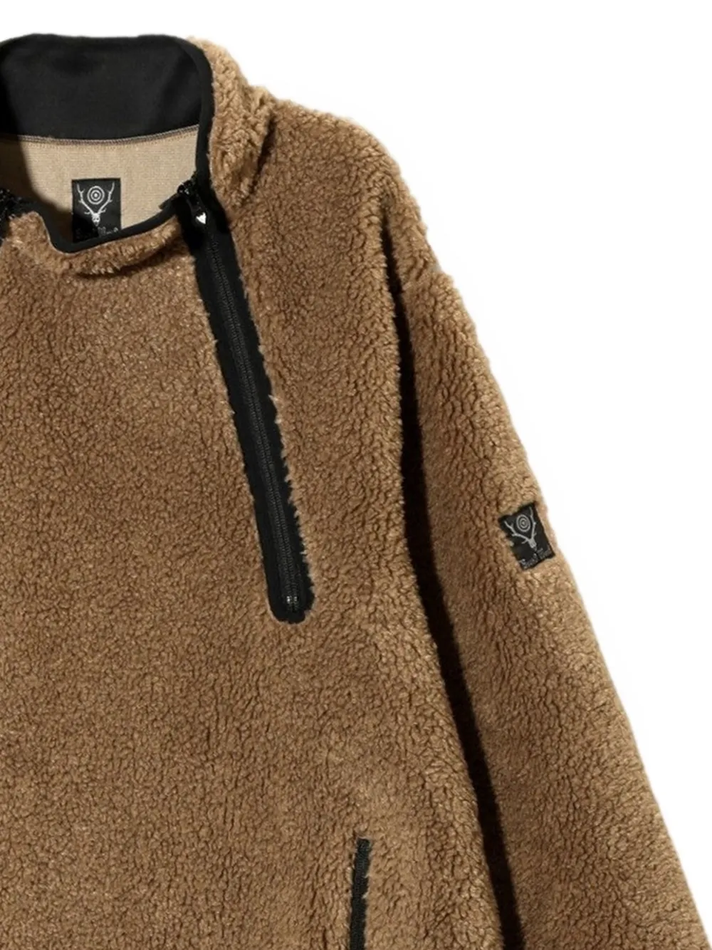SOUTH2 WEST8 Fleece jack met dubbele rits Bruin