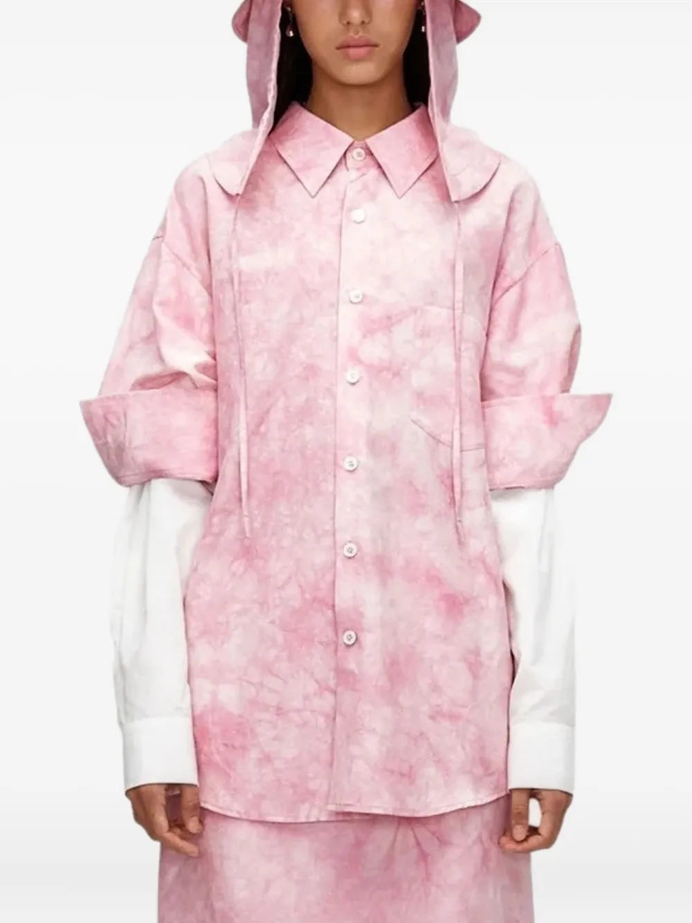 UMBER POSTPAST tie-dye shirt Roze