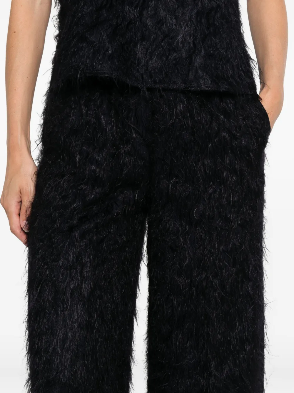Peserico brushed-finish trousers Blauw