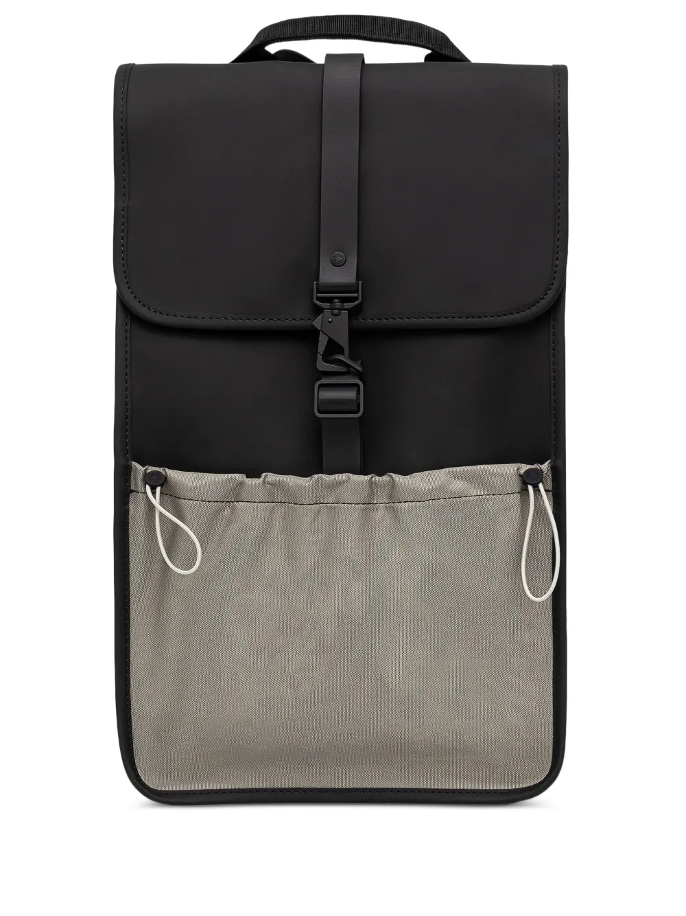 Rains Mix Flap-pocket Backpack In Black