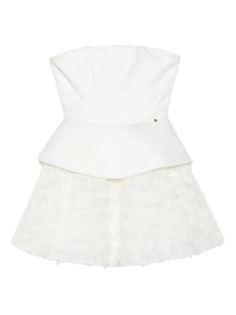 NISSA floral-detail peplum mini dress