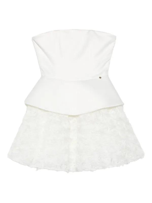 NISSA floral-detail Peplum Mini Dress | White | FARFETCH NISSA floral-detail Peplum Mini Dress | White | FARFETCH