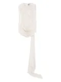 NISSA sequin-embellished lace mini dress - White