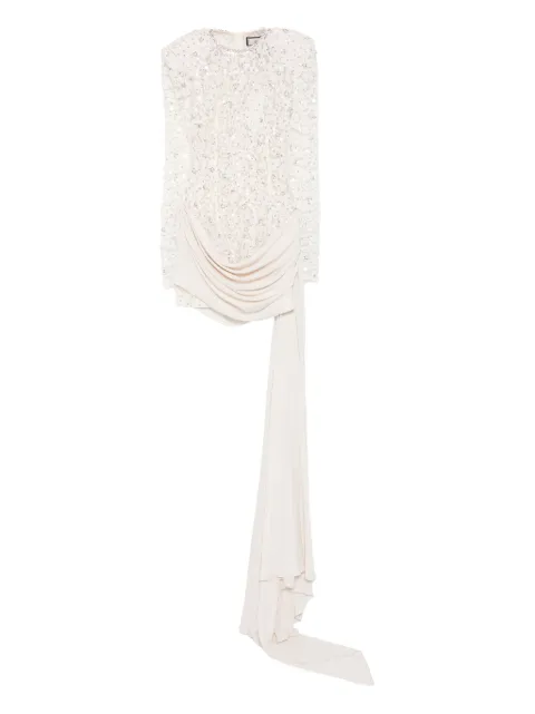 NISSA sequin-embellished lace mini dress