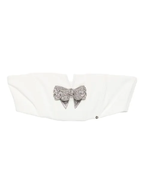 NISSA bow-embellished crop top
