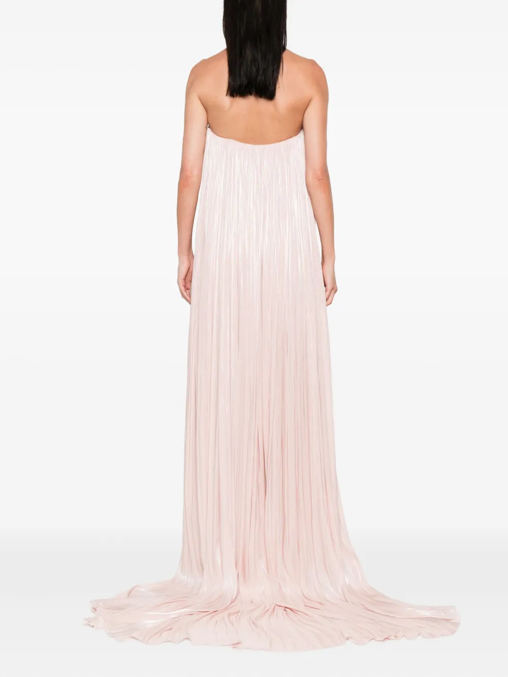 NISSA pleated floral-embellished dress Roze