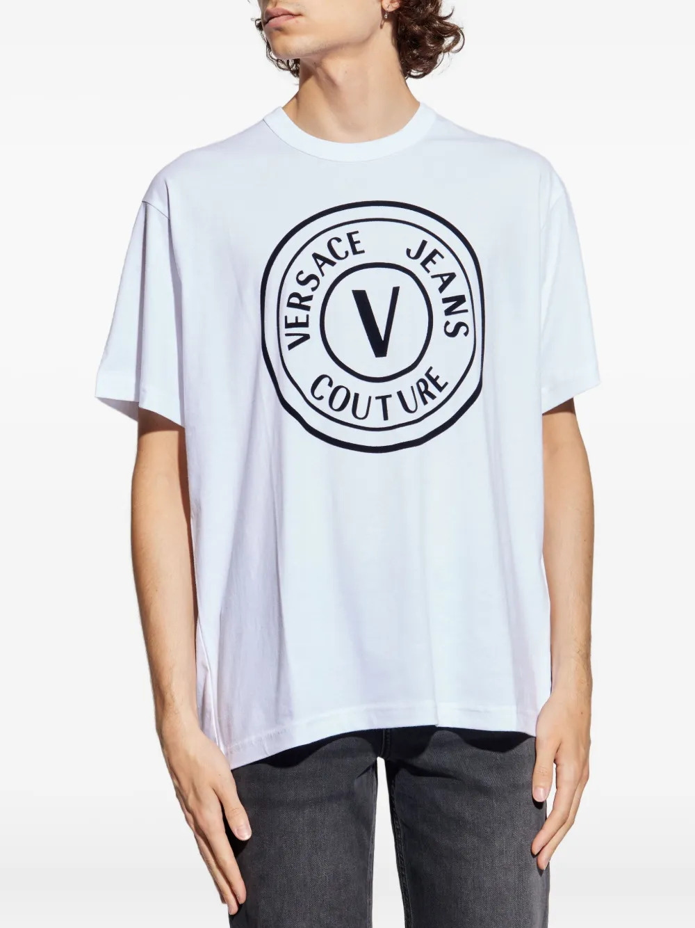 Versace Jeans Couture logo-print T-shirt Wit