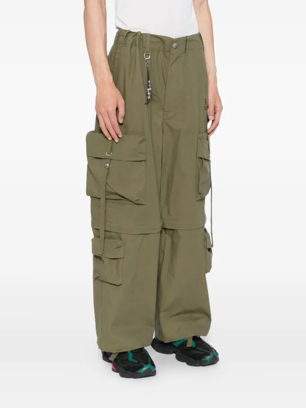 BAPE BLACK *A BATHING APE® ワイド カーゴパンツ | グリーン