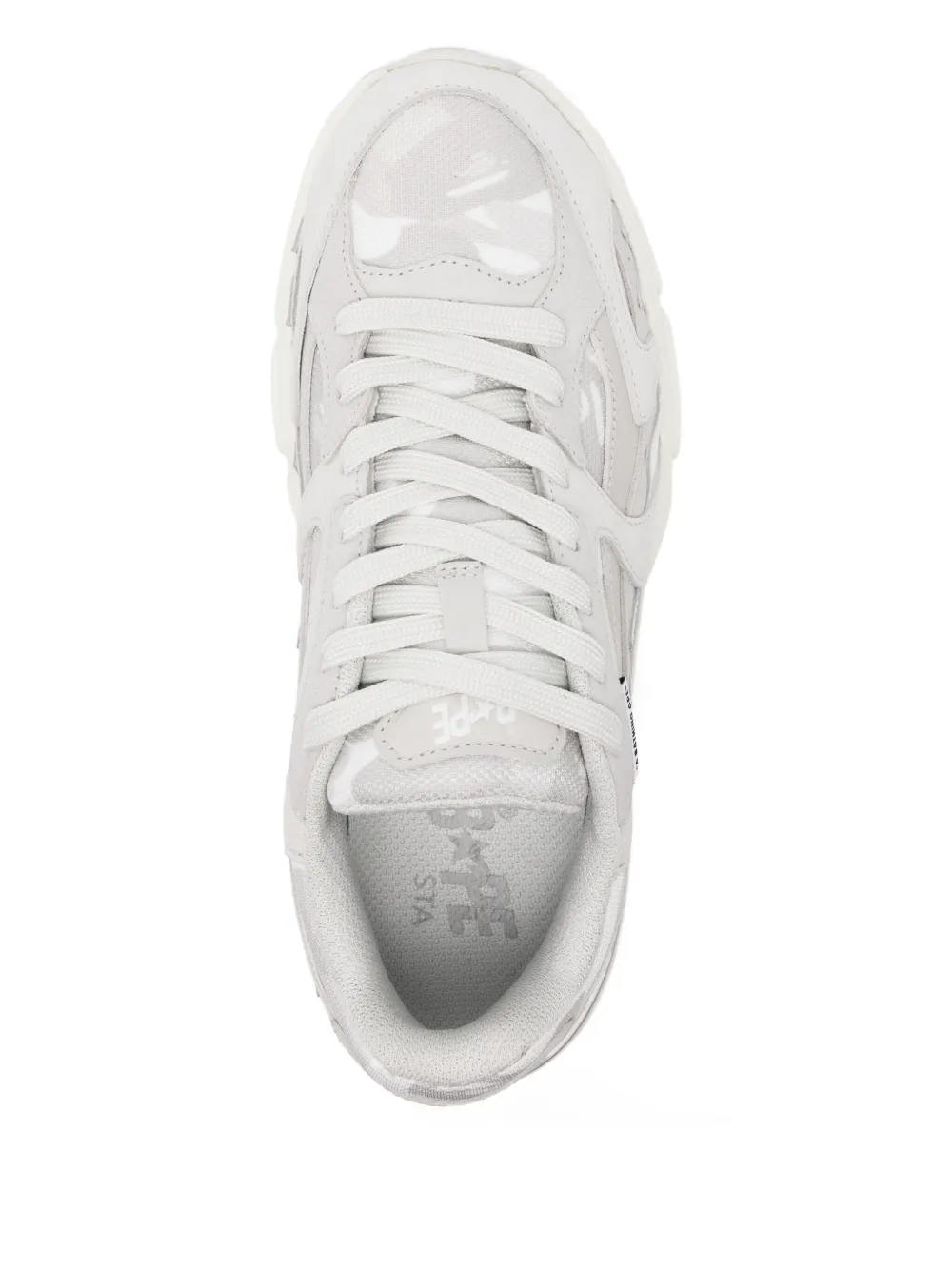 A BATHING APE star-embellished trainers White