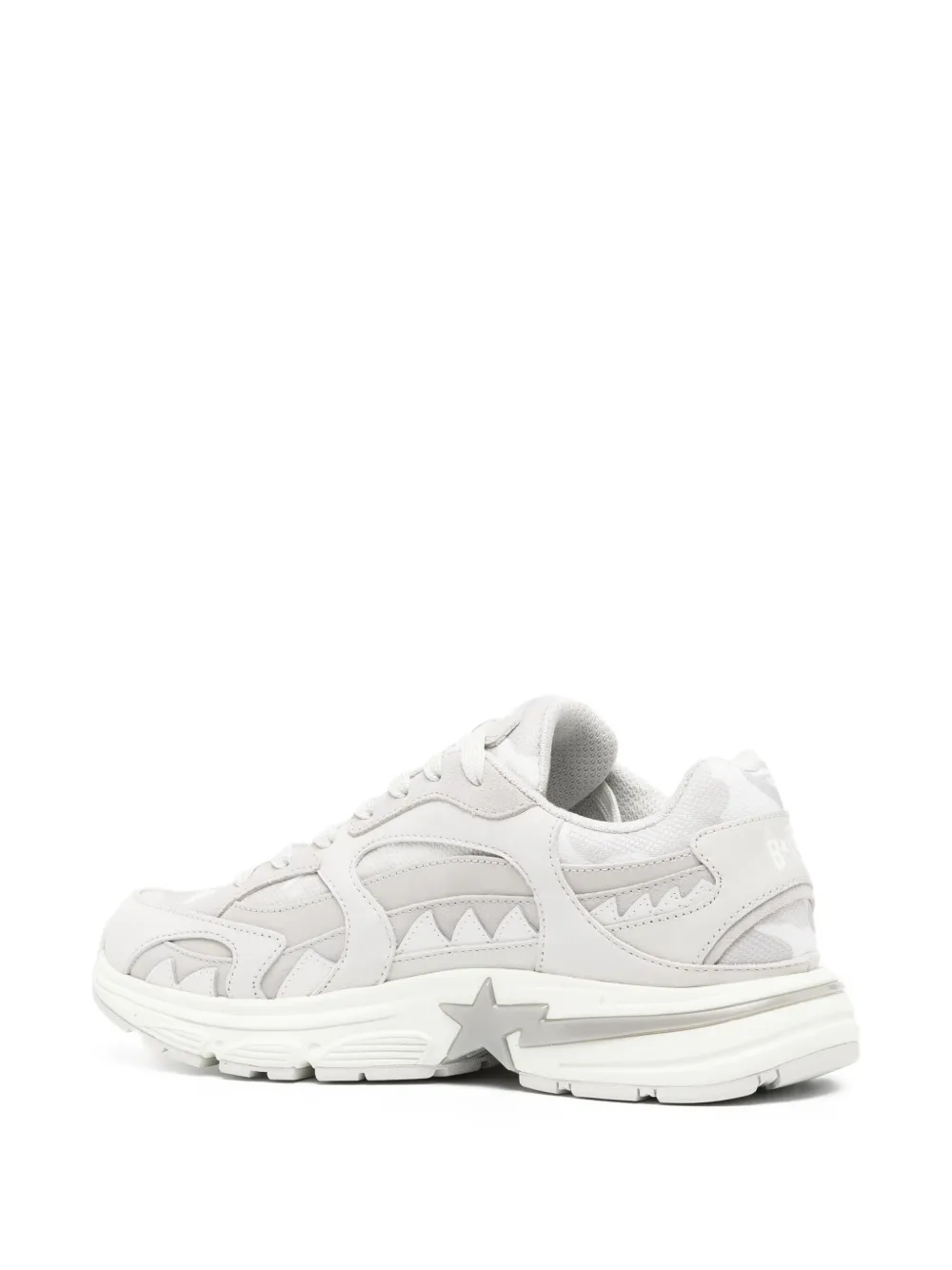 A BATHING APE star-embellished trainers White