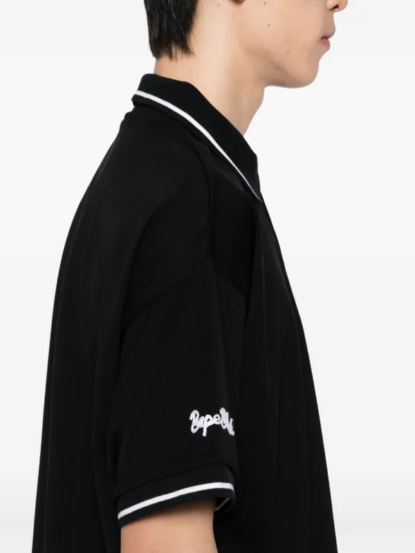 BAPE BLACK *A BATHING APE® logo-embroidered Polo Shirt Black FARFETCH PH