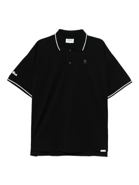 BAPE BLACK *A BATHING APE® logo-embroidered polo shirt