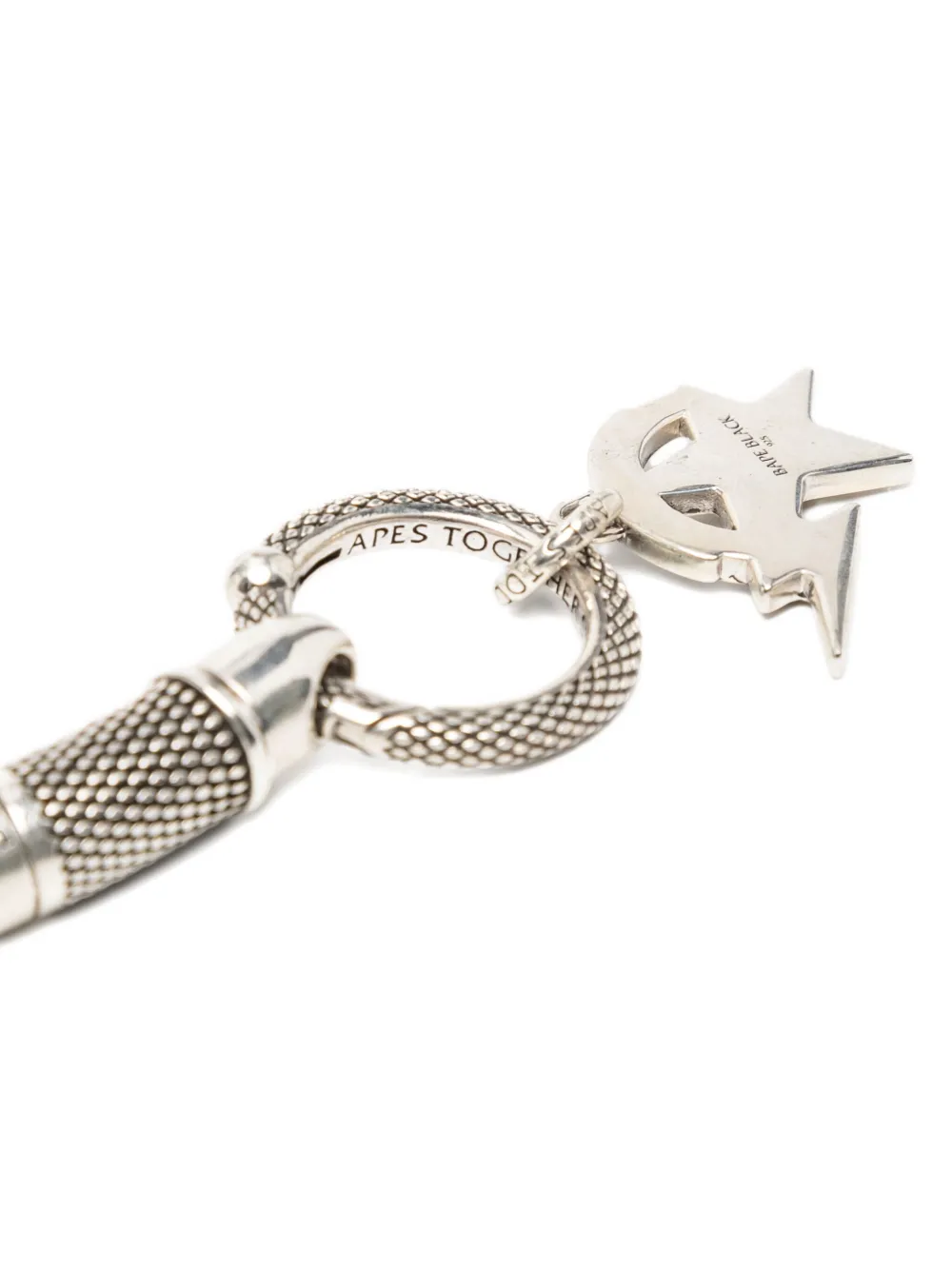 Bape Star-embellished Keychain In Metallic