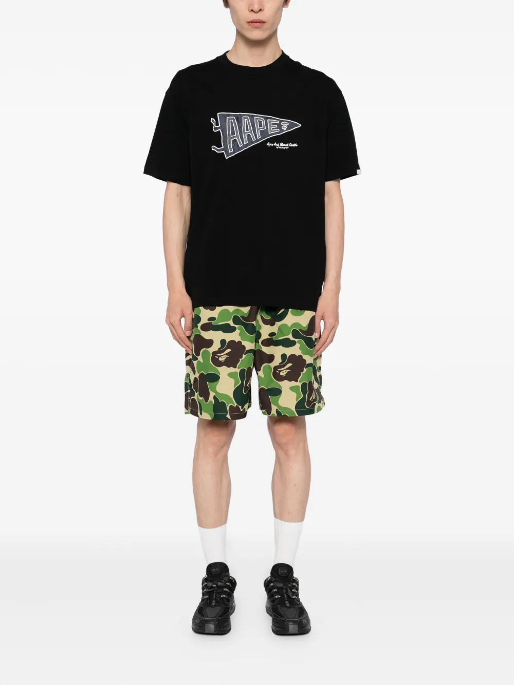 AAPE BY *A BATHING APE T-shirt met grafische print - Zwart