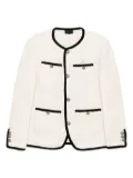 BAPE BLACK *A BATHING APE® ornament-embellished tweed jacket - Neutrals