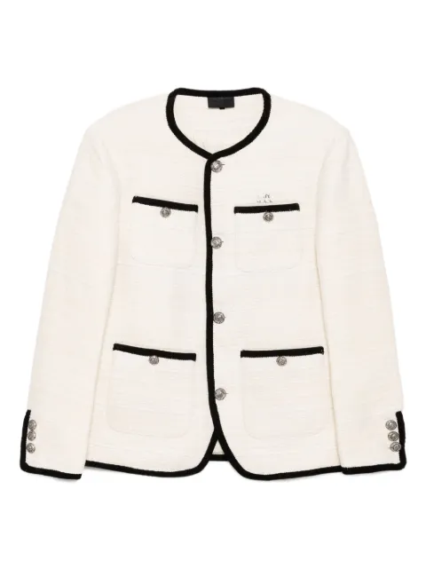 BAPE BLACK *A BATHING APE® ornament-embellished tweed jacket
