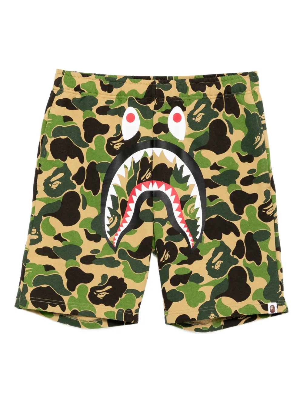 A BATHING APE Shorts met grafische print Groen