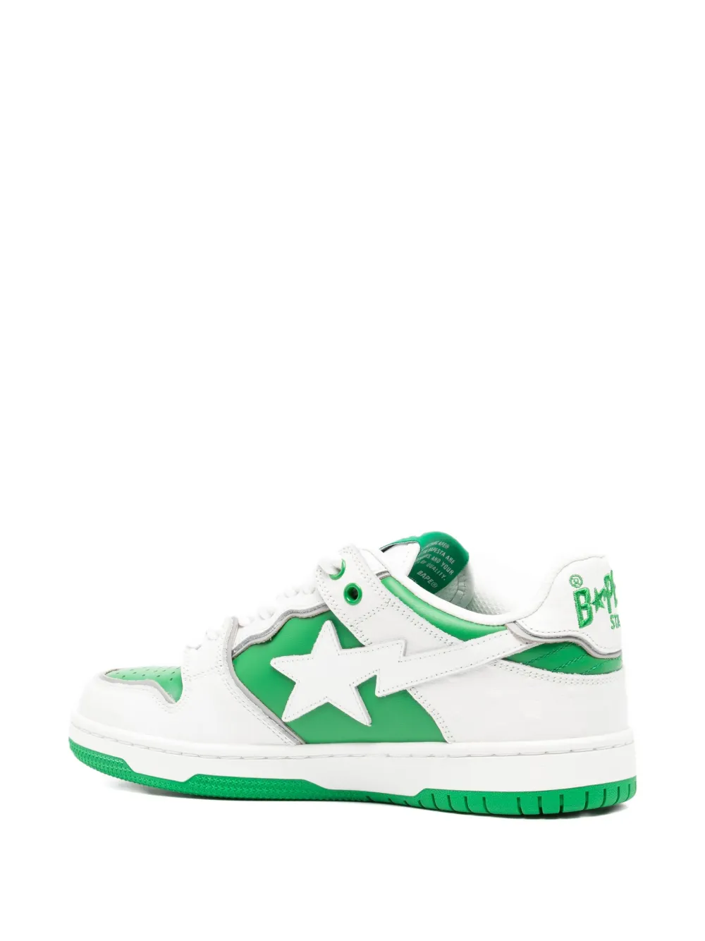 A BATHING APE star-embellished trainers Green