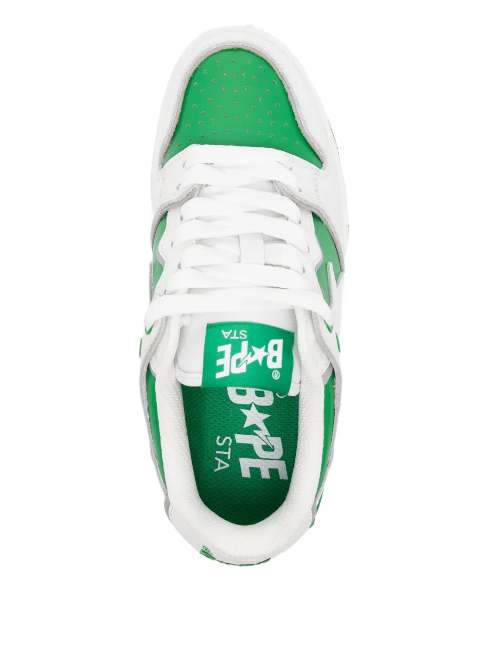 A BATHING APE star-embellished trainers Green