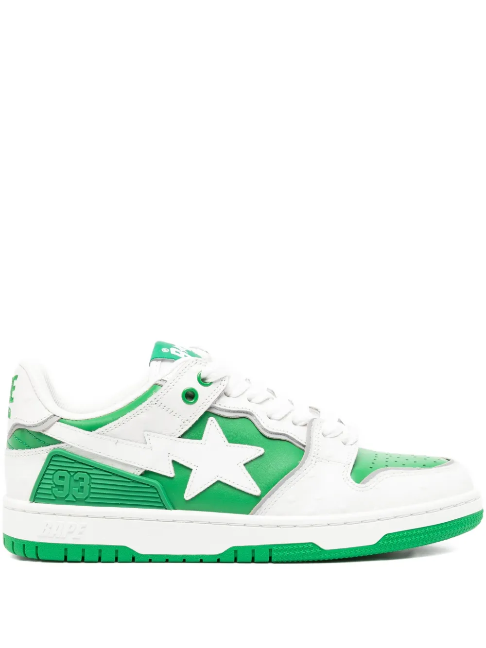 A BATHING APE star-embellished trainers Green