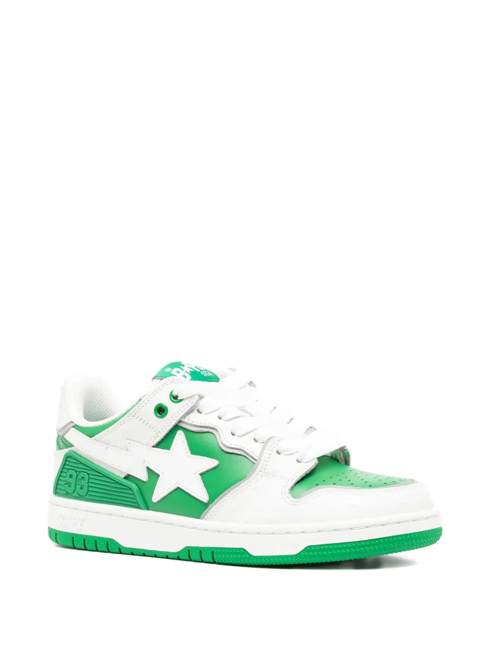 A BATHING APE star-embellished trainers Green