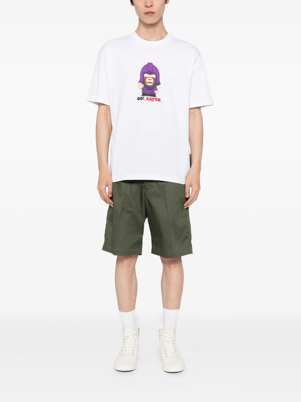 AAPE BY *A BATHING APE Katoenen T-shirt - Wit