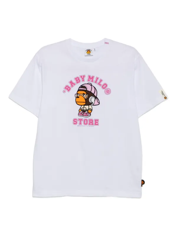BABY MILO ホワイト Tシャツ APE A Bathing Ape Baby Milo Japan Exclusive White | Mercari