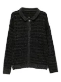 BAPE BLACK *A BATHING APE® logo-embroidered cardigan