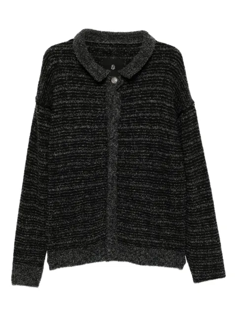 BAPE BLACK *A BATHING APE® logo-embroidered cardigan